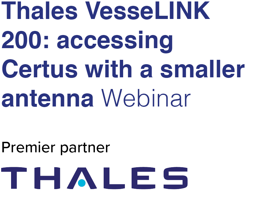 Thales VesseLINK 200: accessing Certus with a smaller antenna