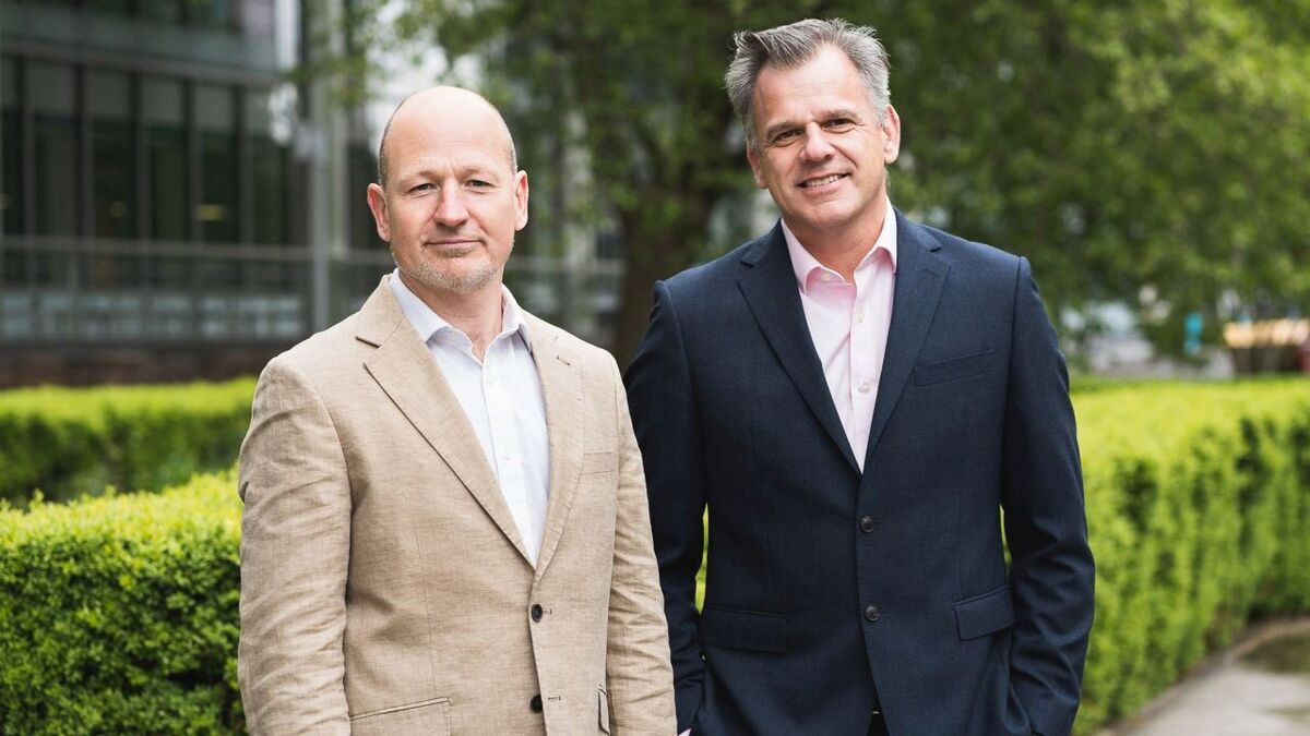 Mark Dixon (left) and Dan Jackson (right) of Cerulean Winds want to electrify oil and gas assets on the UK Continental Shelf 