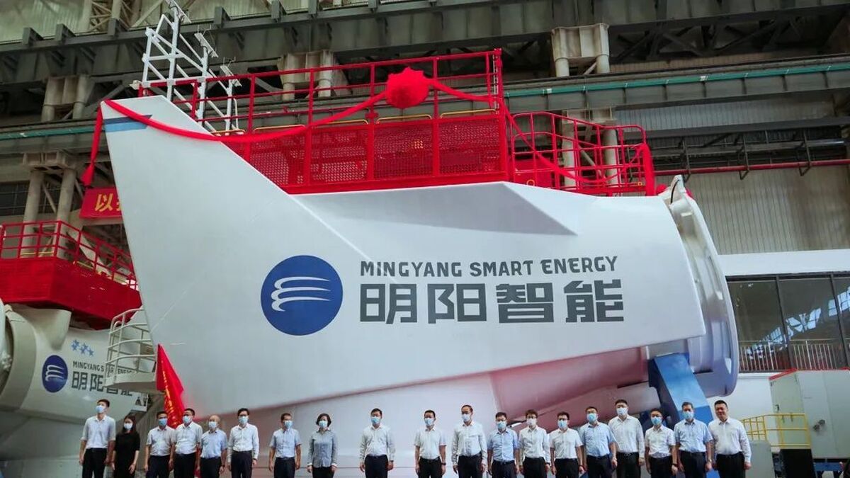 MingYang Smart Energy has rolled out its first MySE 12MW offshore wind turbine and is developing a much larger, 16-MW unit (source: MingYang)