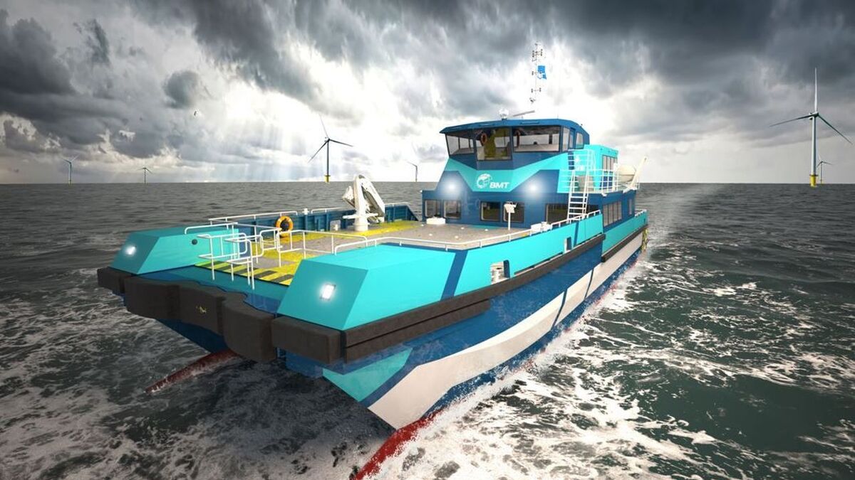 BMT's 32-m CTV has hybrid propulsion and has a larger cargo deck than its predecessors (source: BMT)