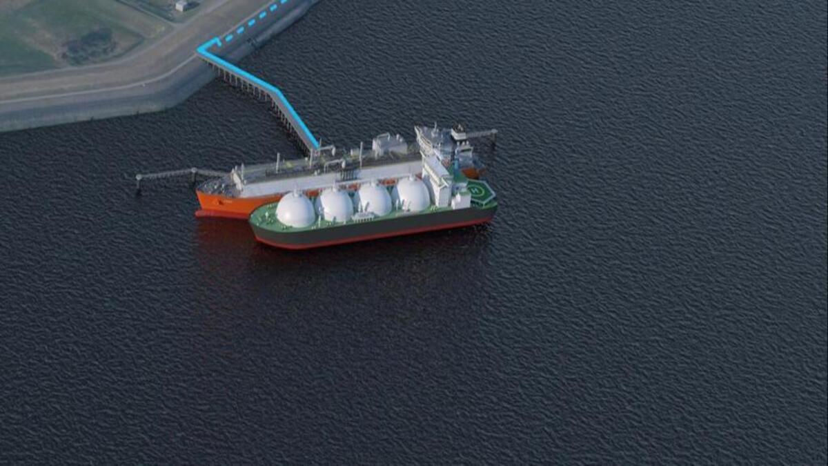 The floating storage and regasification unit facility will be connected to one of the largest industrial clusters in the Netherlands and to the Dutch and European gas grid (source: VTTI)