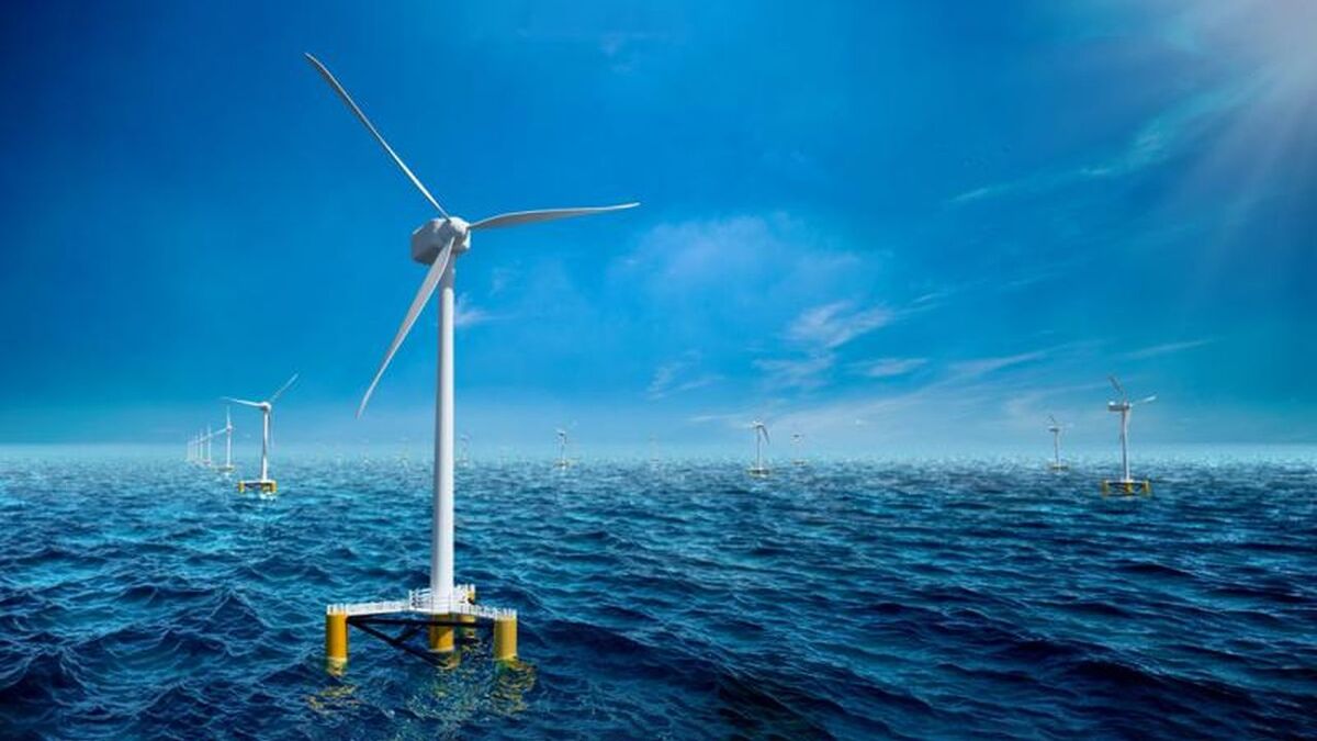 Floating offshore windfarms are increasingly seen as a way to provide clean power to offshore oil and gas plaforms and other users (source: Oceaneering)
