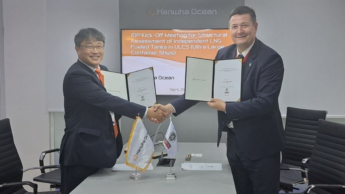 Hanwha Ocean, BV join forces on LNG tank structure technology
