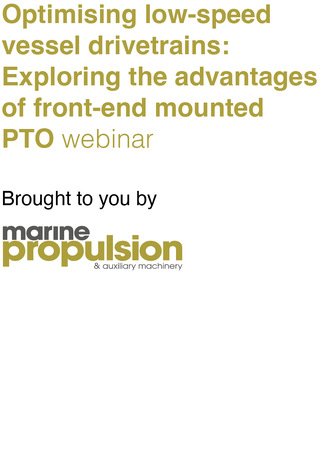 Optimising low-speed vessel drivetrains: Exploring the advantages of front-end mounted PTO