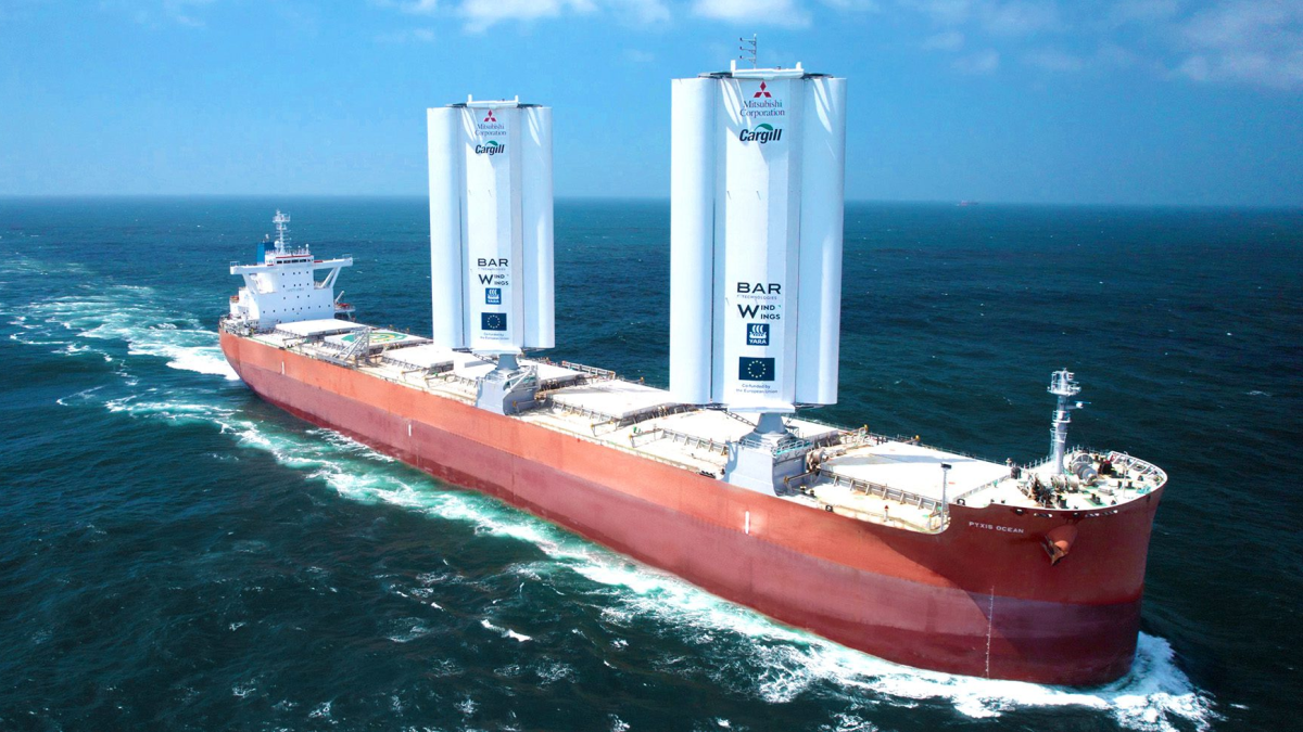 Bulk carrier's wind-assisted propulsion system drops energy consumption by more than 30%