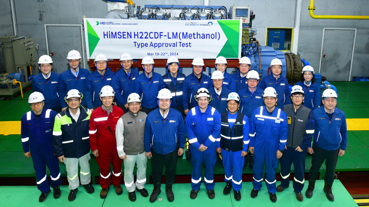 Seven class societies certify HiMSEN four-stroke, methanol DF engine