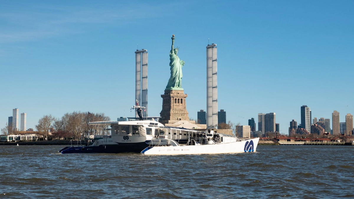 Zero-carbon pioneering vessel takes centre stage in New York for Earth Day