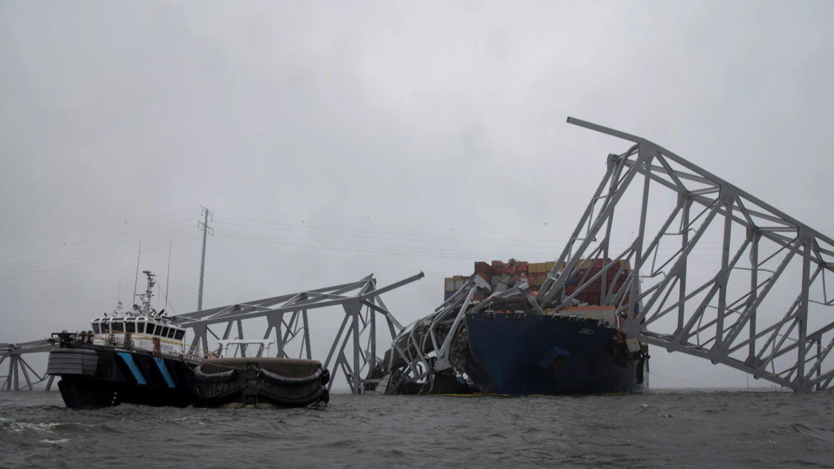 Salvage efforts in Baltimore bridge collapse delayed by weather