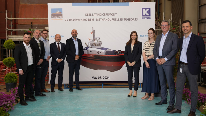 Milestone passed on industry-first methanol-fuelled tugs