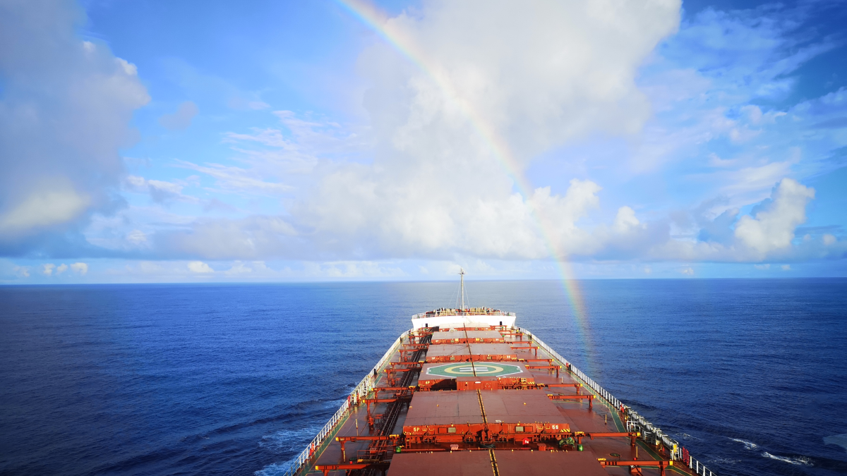 Bulk carrier sailing in the south Atlantic source Stefanos Vergeot Fafalios Shipping ICSwebzasdf.png