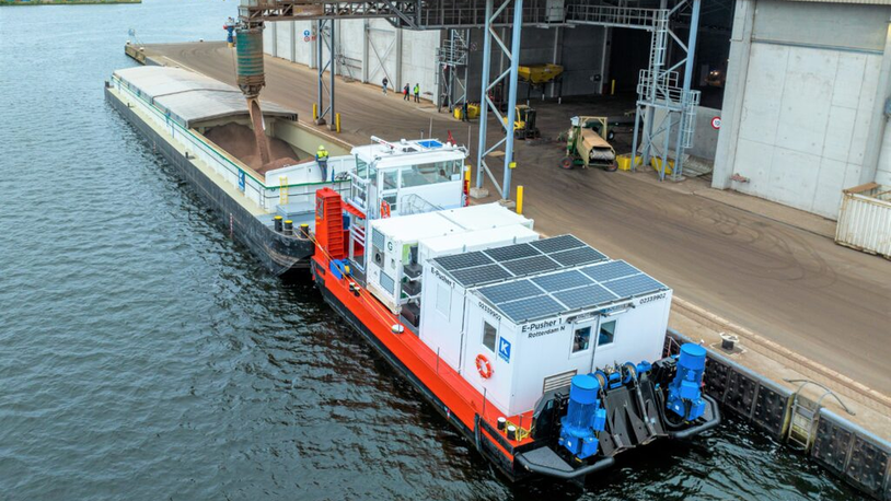 Electric pusher tug ordered for Dutch sand transport