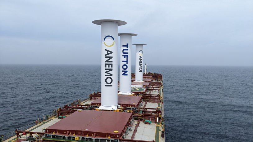 A year of testing shows 9% average fuel and emissions savings for rotor sails