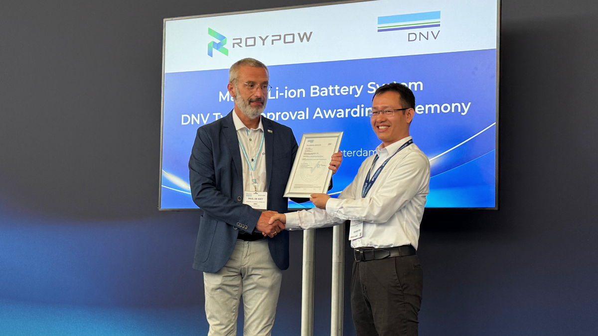 DNV issues type-approval for ROYPOW marine lithium battery systems