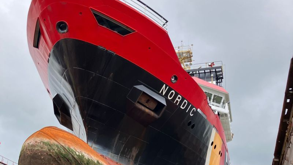 Nordic in dock for repairs.Bredo Dock in Bremerhaven