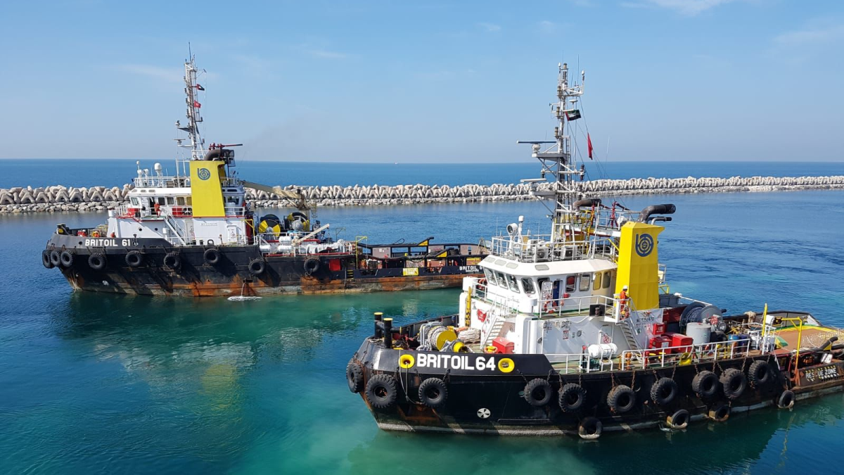 Britoil tugboats built in Jiangsu China with Kongsberg deck machinery