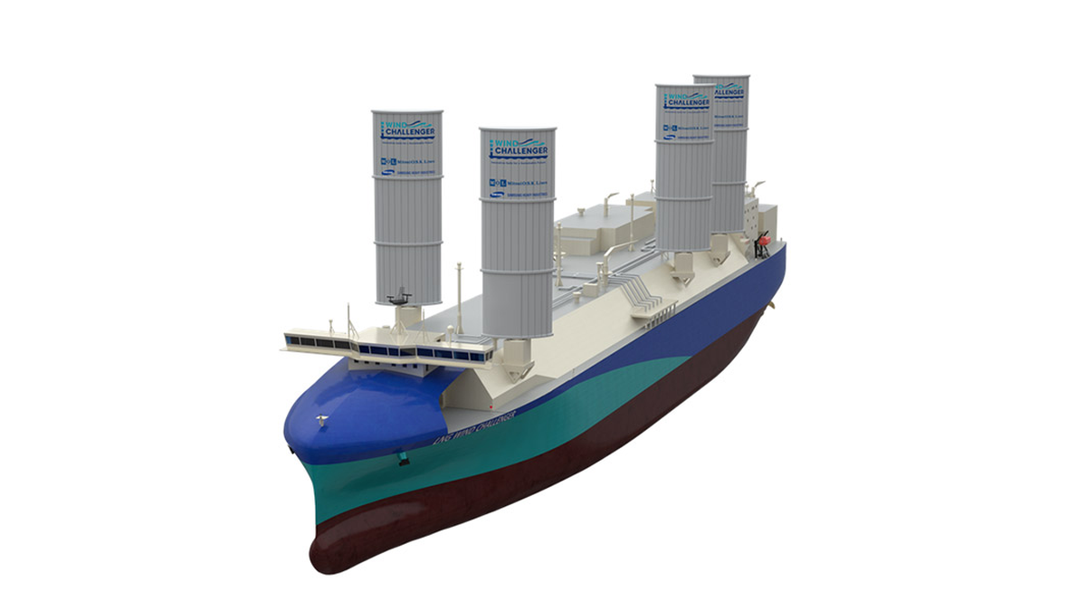 MOL pursues hard-sail wind-assisted LNG carrier designs