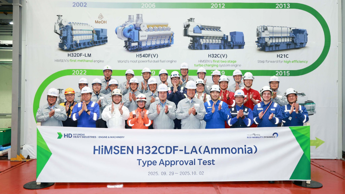Class gives green light to new HHI-EMD ammonia dual-fuel four-stroke engine