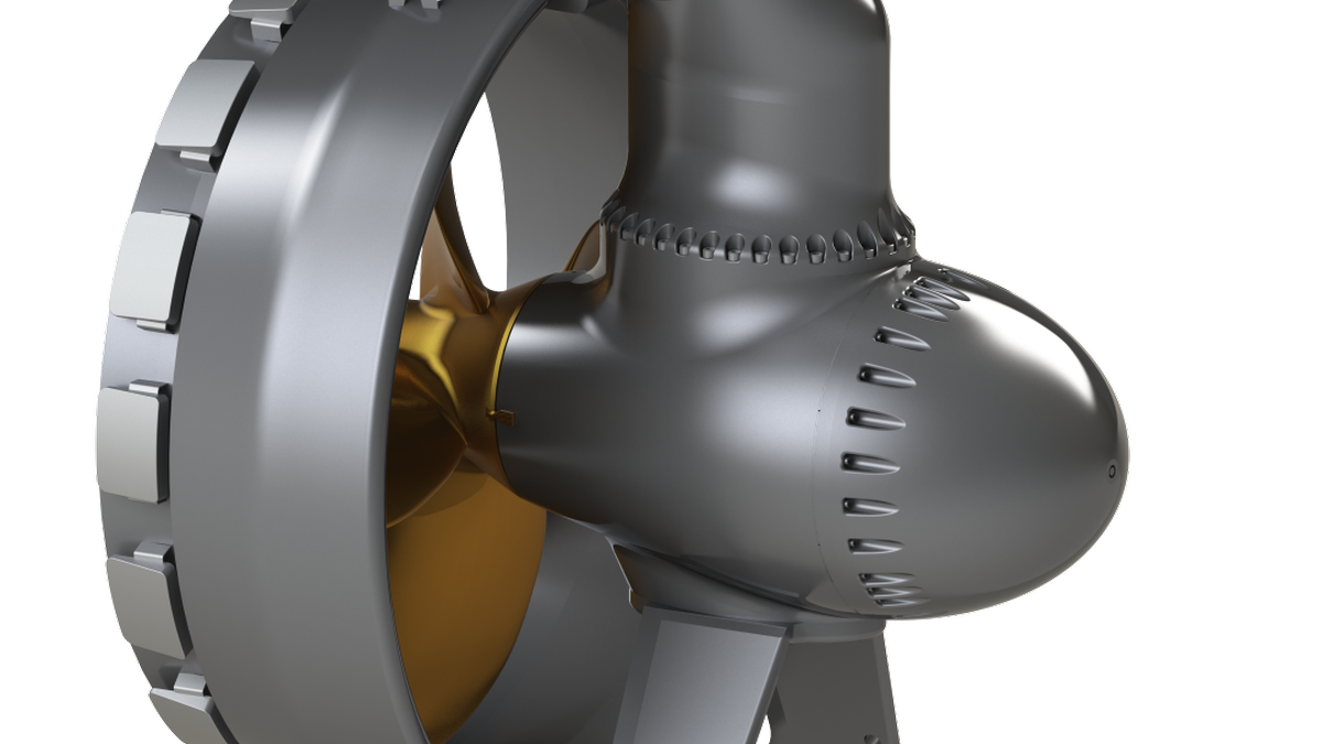 This ‘space ship’ counts on Rudderpropellers for precise manoeuvring