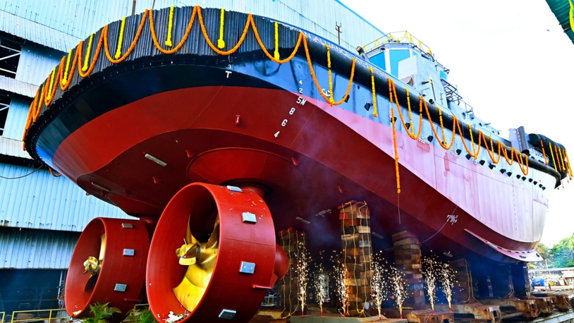 First Ocean Sparkle tugboat launched in India 