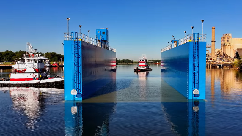 Floating drydock built for Master Boat Builders accelerates vessel deliveries