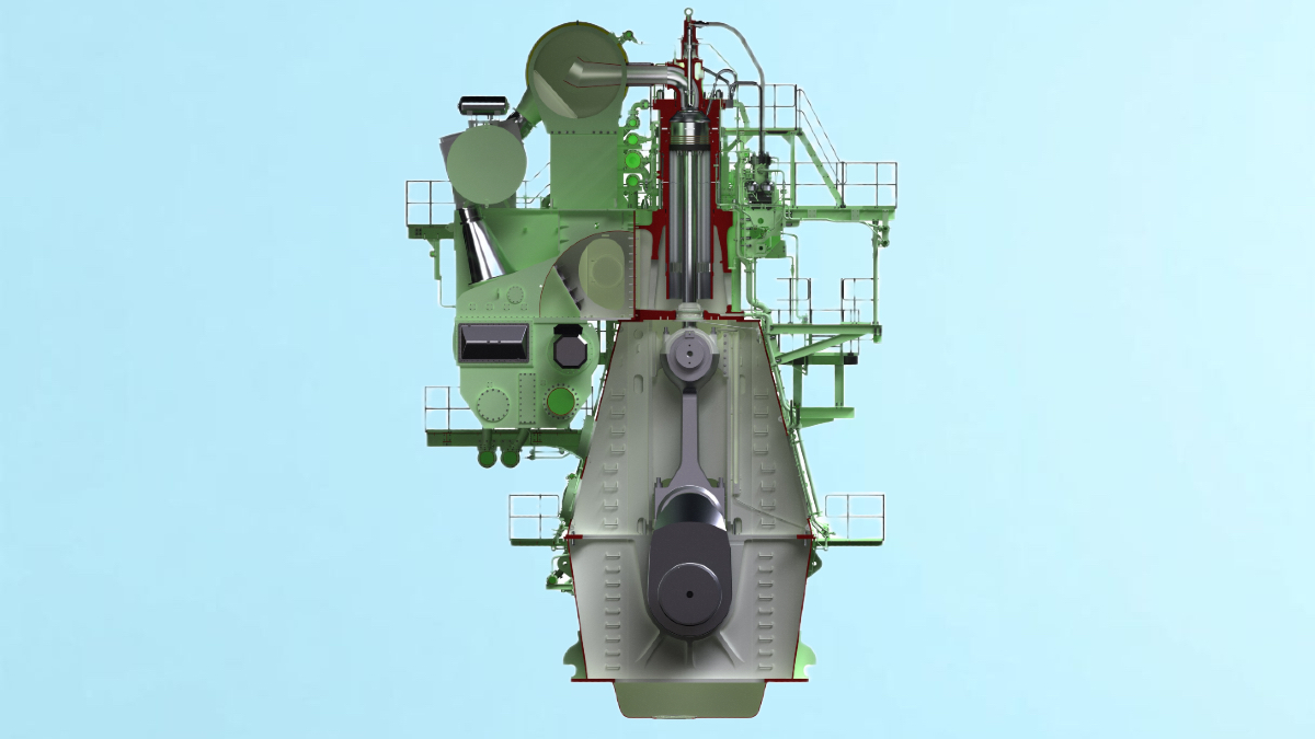 Retrofit of box ship’s large-bore, two-stroke to burn methanol shows promising decarbonisation path