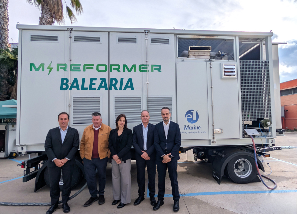 Baleària ferry achieves a first with e-methanol power generation container