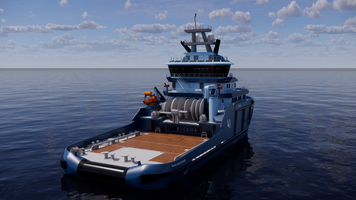 Illustration of offshore tugboat Gondan to build for Ostensjo