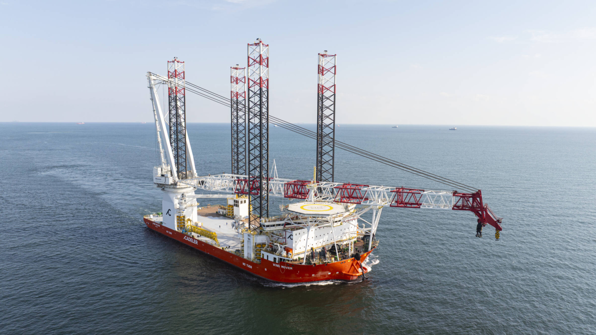 Cadeler takes delivery of 10th wind turbine installation vessel, Wind Mover