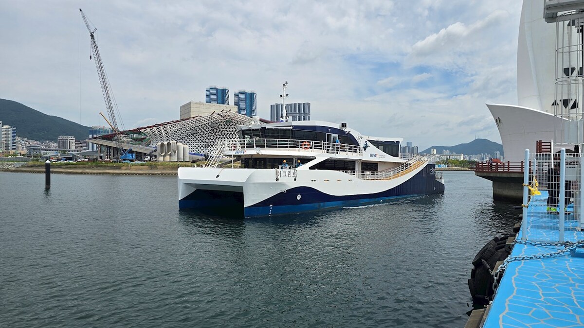 South Korean port of Busan launches country's first all-electric ferry