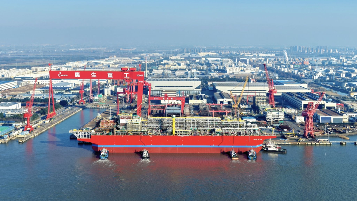 Genting FLNG hull launched at Nantong