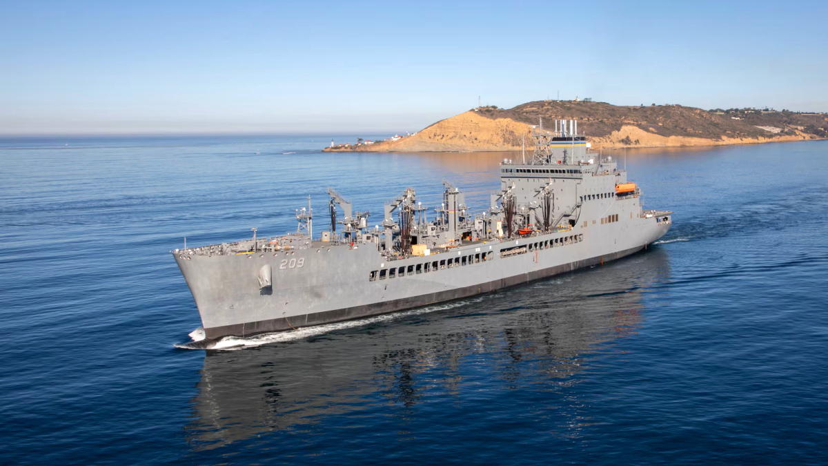 USNS Lucy Stone (T AO 209) a John Lewis class fleet replenishment oiler delivered to the US Navy In October 2025webzhgf