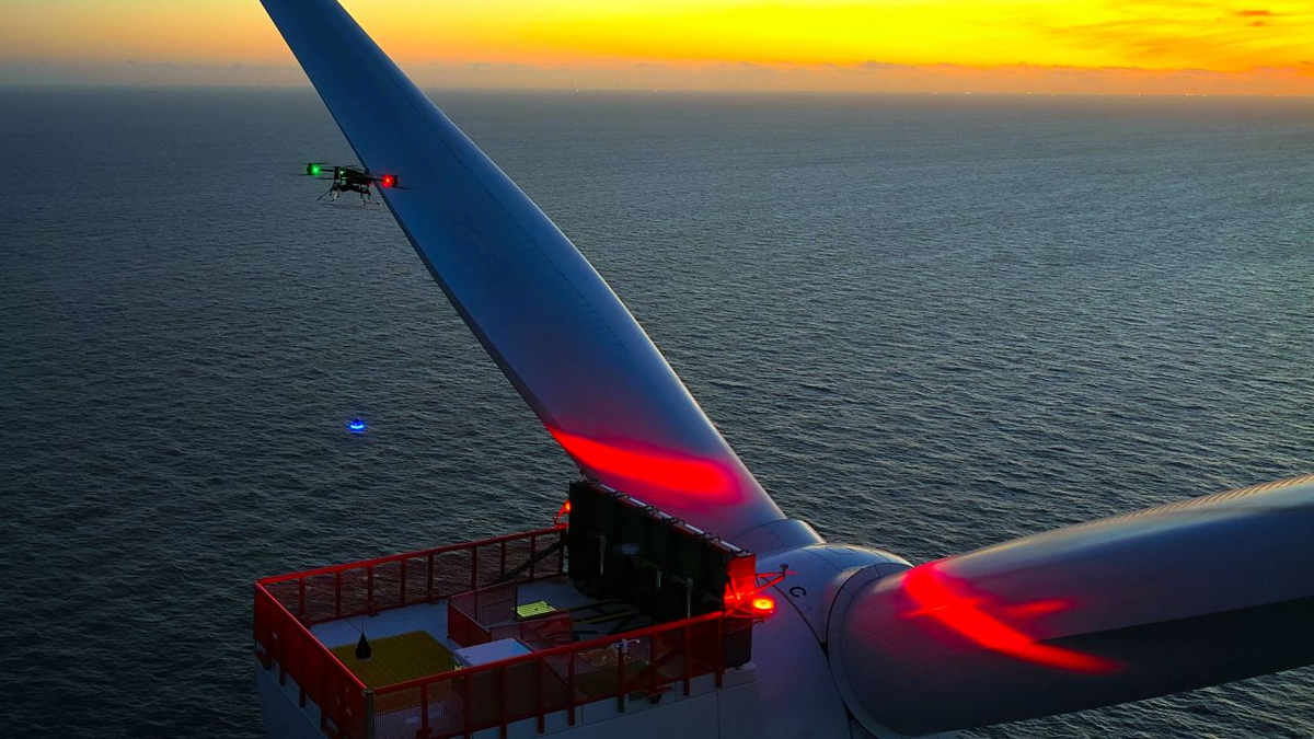 Cargo drone successfully demonstrated on Hollandse Kust Noord windfarm