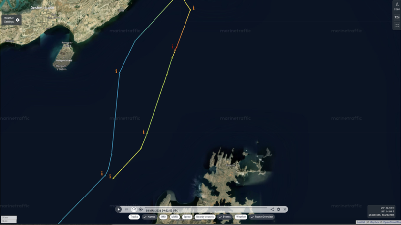 COSCO box ships turn back from Hormuz; data indicates countries with access
