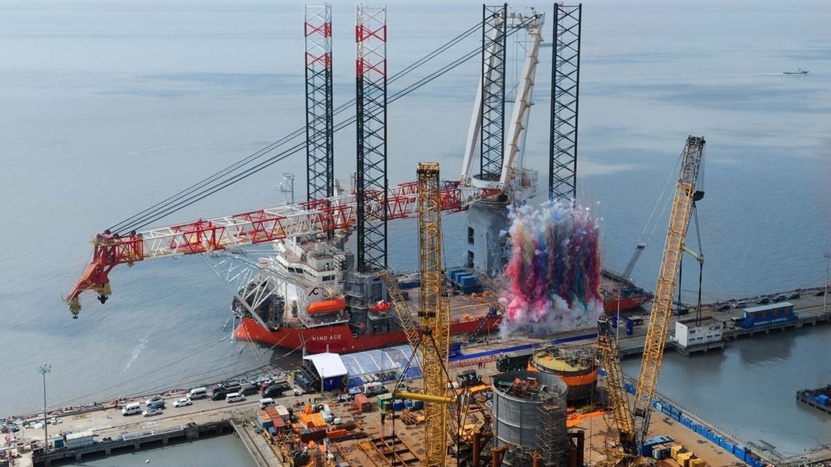 Naming ceremony held for Wind Ace foundation installation vessel