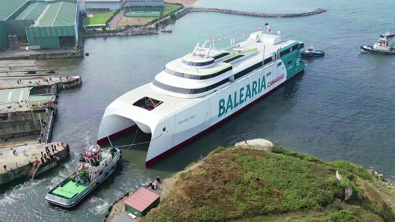 Bale&agrave;ria&rsquo;s newest LNG dual-fuel-powered ropax put through its paces