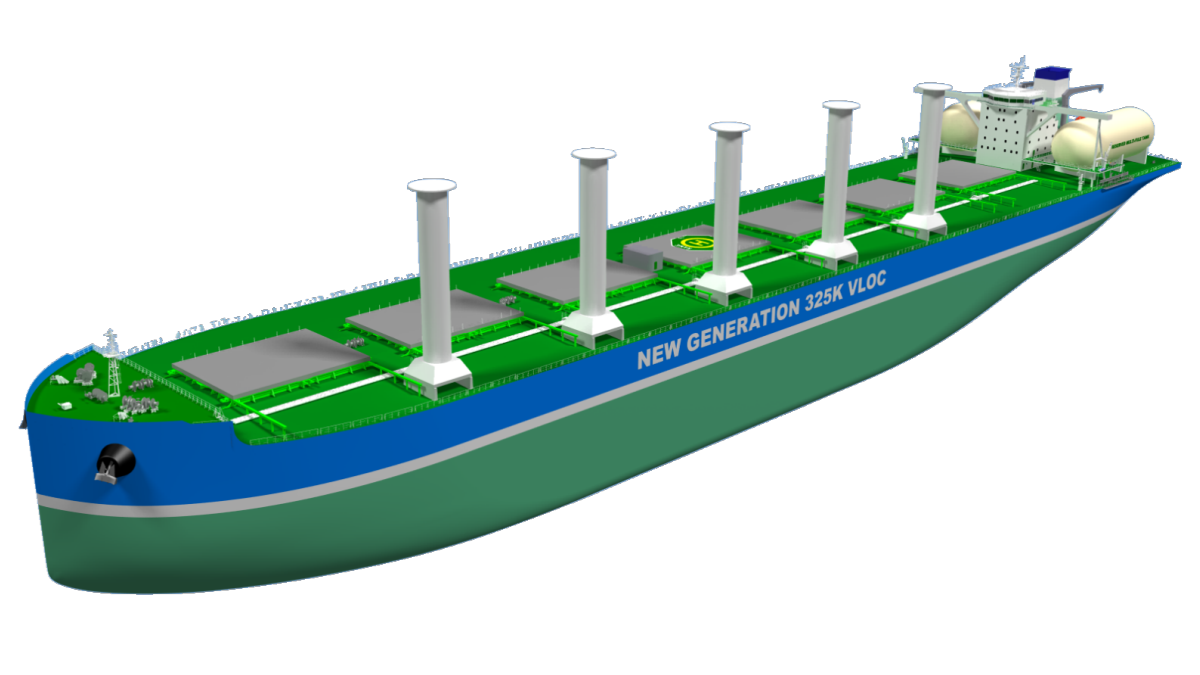 Ethanol-fuelled Gmax very large ore carrier rendering from China Ship Design Research Center Co.Ltd (source: CSDC)