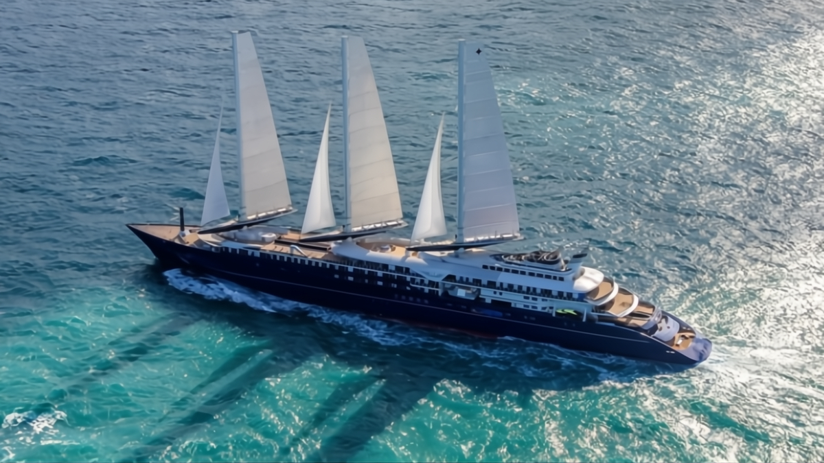 &lsquo;World&rsquo;s largest&rsquo; sailing yacht draws on golden age of travel, French heritage and advanced technology