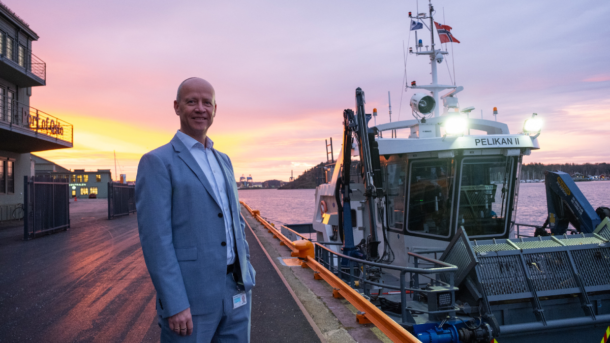 Ingvar M. Mathisen (Port of Oslo): &ldquo;This shows that emission-free container traffic is becoming a reality with green corridors between Norway and the continent" (source: Port of Oslo)