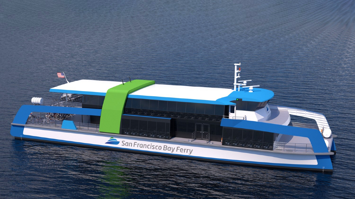 San Francisco Bay Ferry 400 pax all electric ferry Incat Crowther