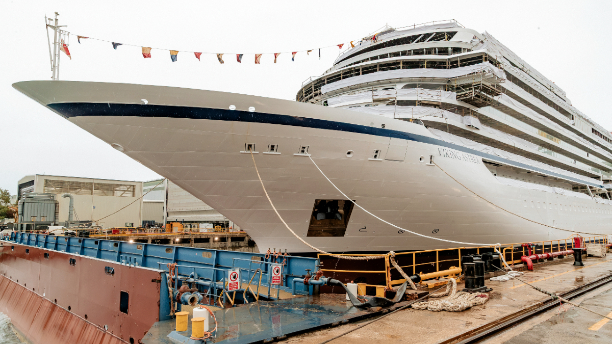 Viking's second hydrogen fuel cell cruise ship moves to outfitting