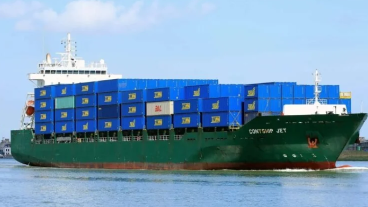 Contship Jet was attacked by three sea drones approximately 15 nautical miles off the Bulgarian coast (source: Contships Management)