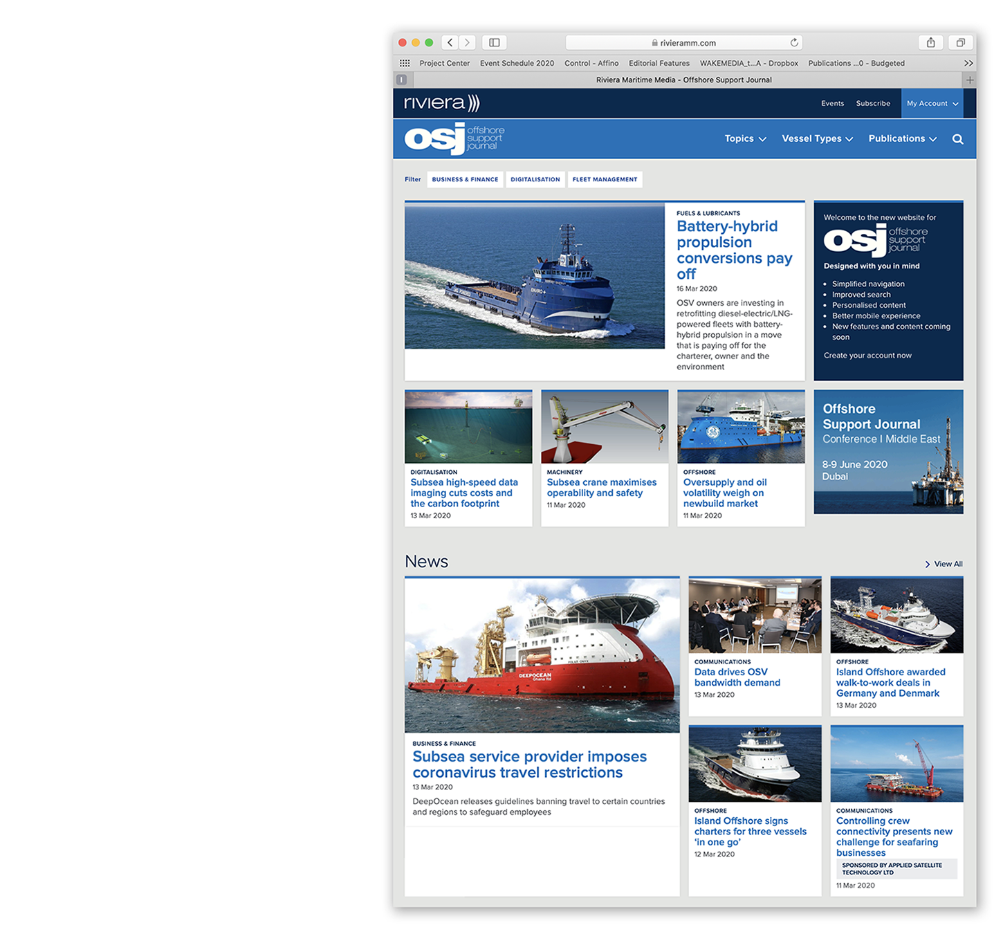 OSJ website screenshot